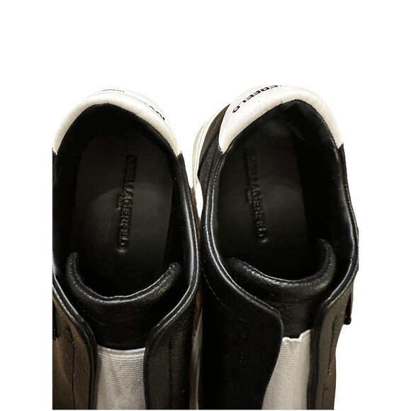 KARL LAGERFELD MENS BLACK TENNIS SHOE KL211370 BLK 8M - Picture 4 of 11